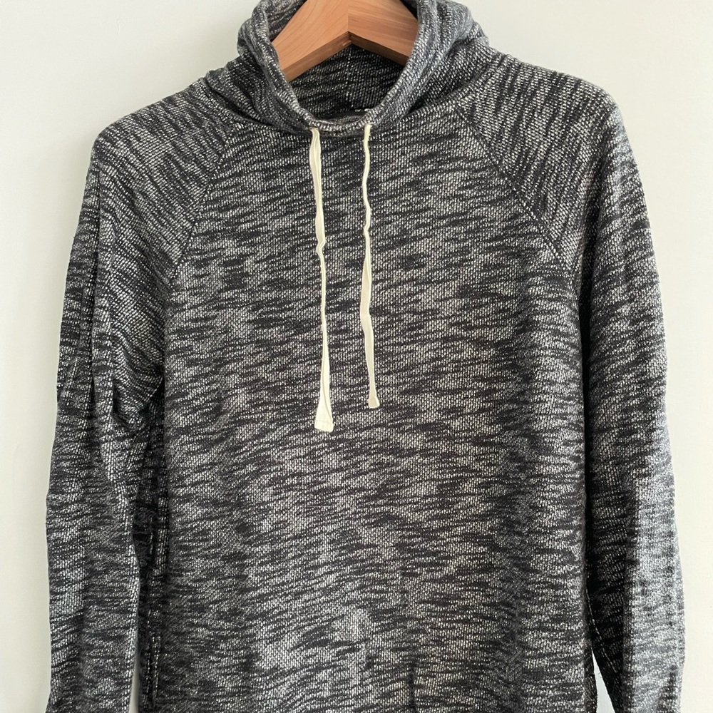 J.Crew Funnel-Neck Sweater in Gray/Black, women’s S/M